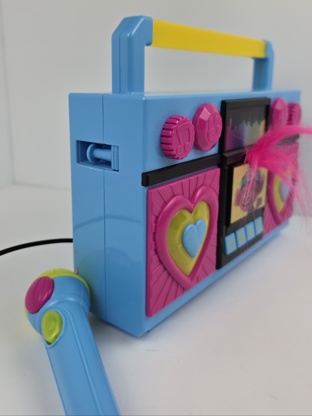 Trolls World Tour Karaoke Boombox w/ Mic Lights Sound TR-115 Kids Toy Tested - Picture 2 of 5